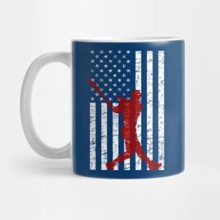 Red White and Baseball Dinger Patriotic American Flag Special Mug